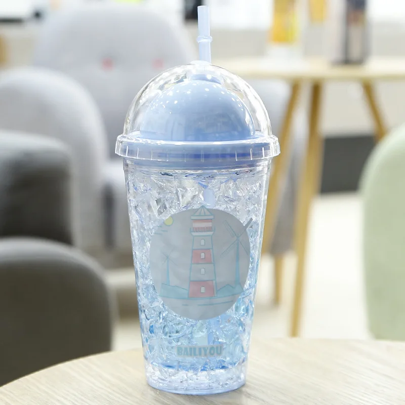 Летняя мода ледяная уличная чашка Хрустальная бутылка для воды my sport/drink/fruit/juice bpa