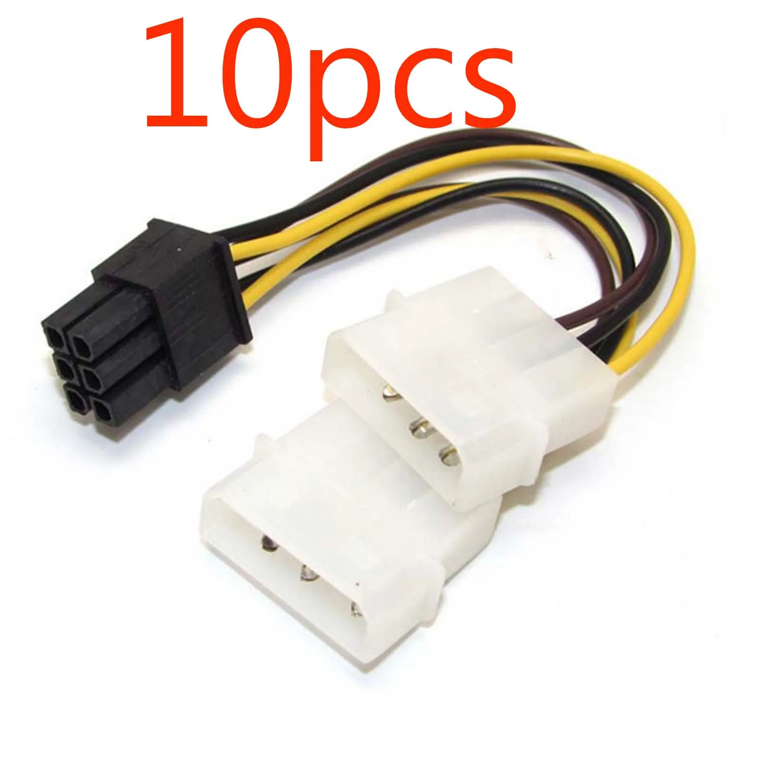 10 шт. 2Dual 4 Pin Molex IDE К 6 PCI-E графическая карта Y адаптер кабеля питания | Электроника