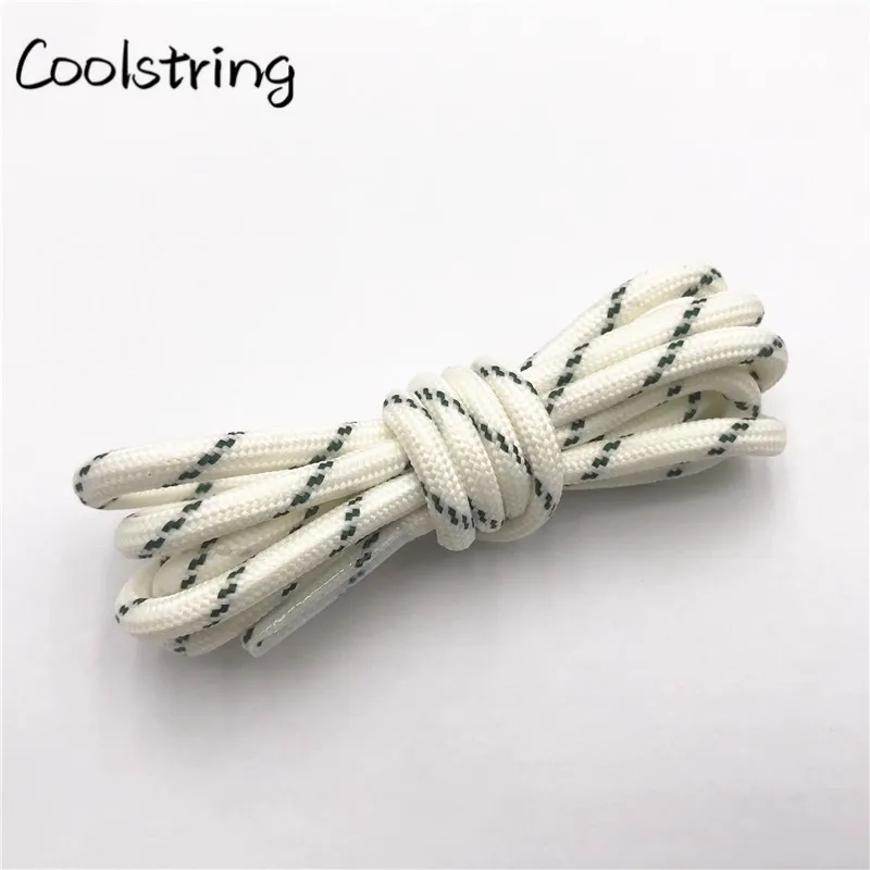 Coolstring круглые полосатые шнурки Бежевые Белые шнурки полиэфирные шнурки для роликовых коньков походная Уличная обувь