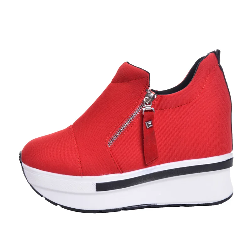 Wedges Women Boots 2019 New Platform Shoes Woman Creepers Slip On Ankle Fashion Casual XWD4722 | Обувь