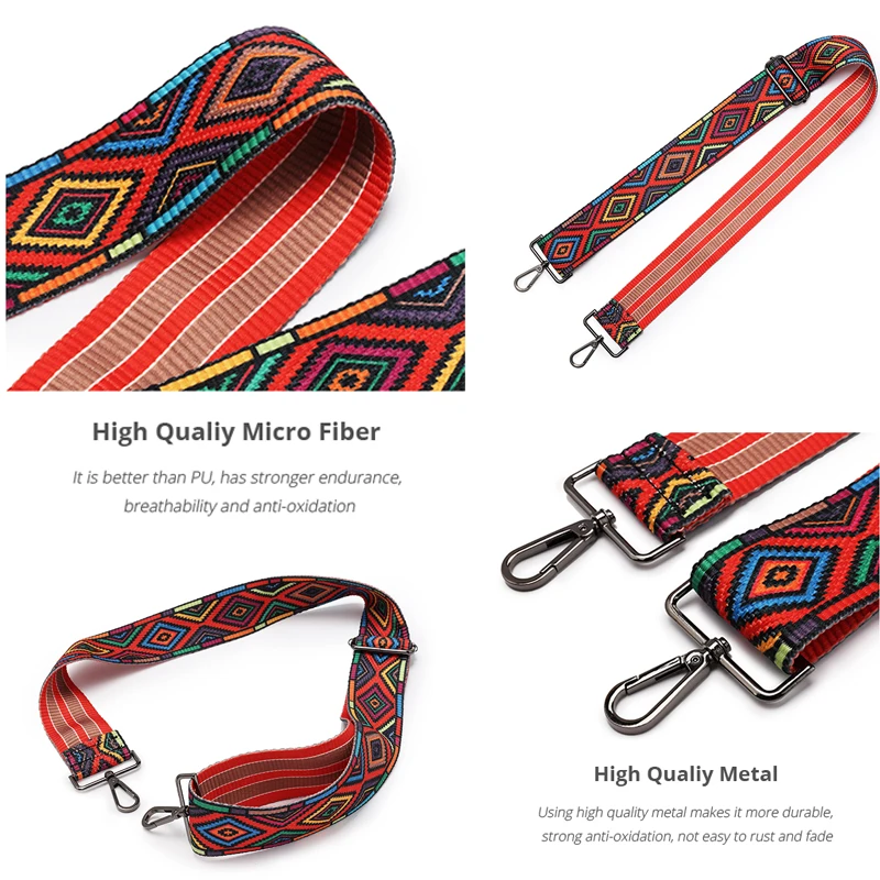 

LOVEVOOK brand Strap of bag for wome detachable belt bag female handle bag ladies accessories for bags Geometric/ Ethnic pattern