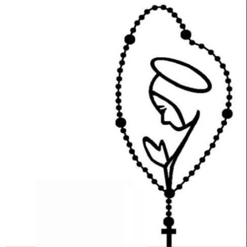 (20 шт./лот) оптовая продажа Rosary Saint Mary Fatima Virgen виниловая наклейка стикер для