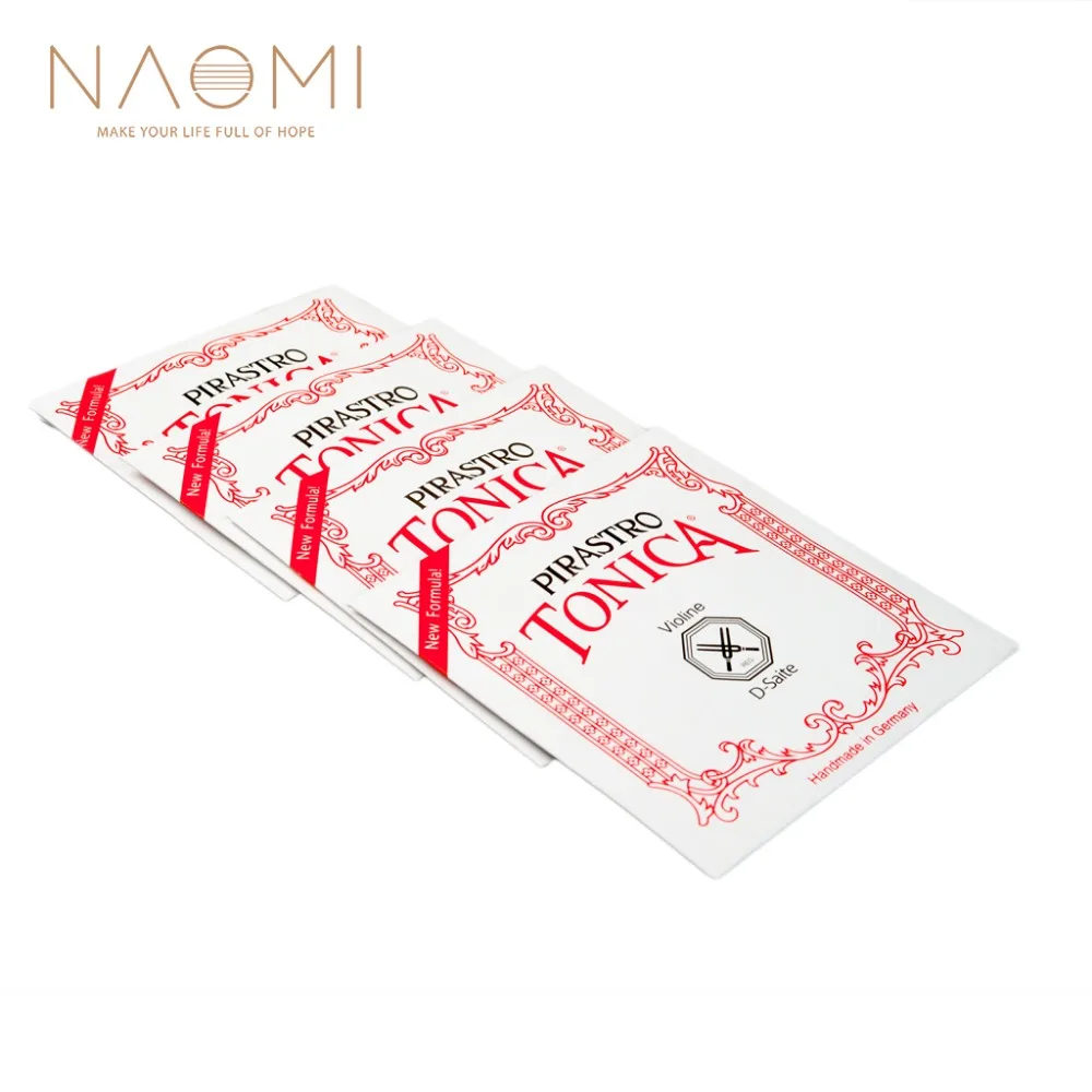 NAOMI 4 шт./компл. Пирастро Tonica скрипки струны, E, красные/зеленые/голубые/желтые/D скрипки струны 4/4 3/4 скрипки Запчасти аксессуары