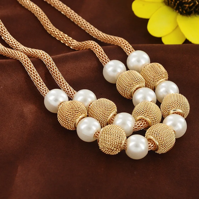 2016 Для женщин большой коренастый Цепочки и ожерелья сплав цепочки мяч кулон