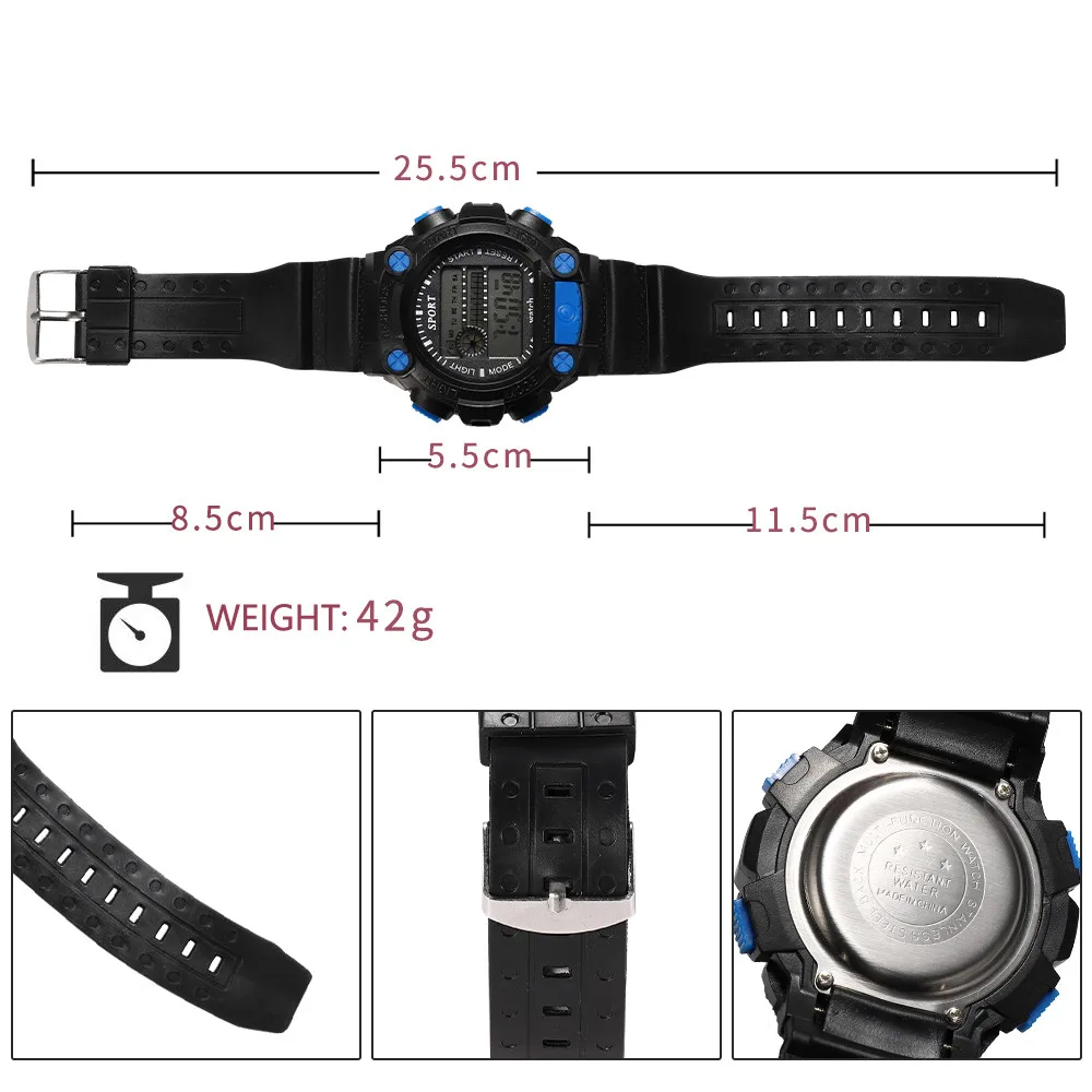 2019 Роскошные Мужские Аналоговые Цифровые Военные Спортивные СВЕТОДИОДНЫЙ