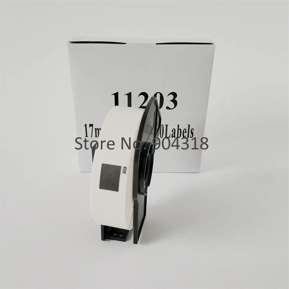 8 x рулонов Brother DK 11203 совместимые этикетки 17 мм 87 300 этикеток в рулоне 1203 принтер QL