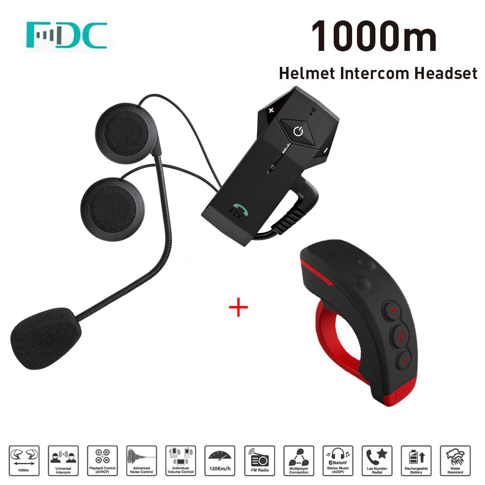 FDC Colo1000M мотоциклетный шлем Bluetooth домофон гарнитура Intercomunicador с функцией NFC FM +