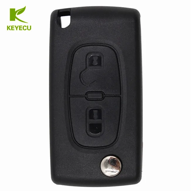 KEYECU удаленное Ключи брелок 2 кнопки 433 МГц ID46 для peugeot 207 307 308 407, Citroen, C2 C3 05-11(0536 модель