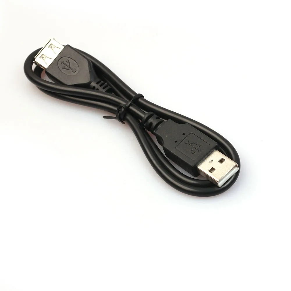 HIPERDEAL 1 шт. 2 фута/60 см черный USB штекер к гнезду удлинитель данных M/F Кабель адаптер