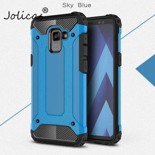Blue Задняя броня для samsung Galaxy A8 Plus A3 A5 A7 J5 J7 Prime S8 S9 Plus чехол грязеотталкивающий чехол для телефона s galie - Цвет: Blue