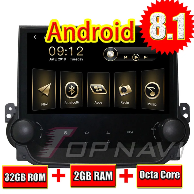 Автомобильный ПК Встроенный 2 Гб ОЗУ 32 ГБ Android 8 1 для CHEVROLET Malibu 2012 2013 2014 Topnavi
