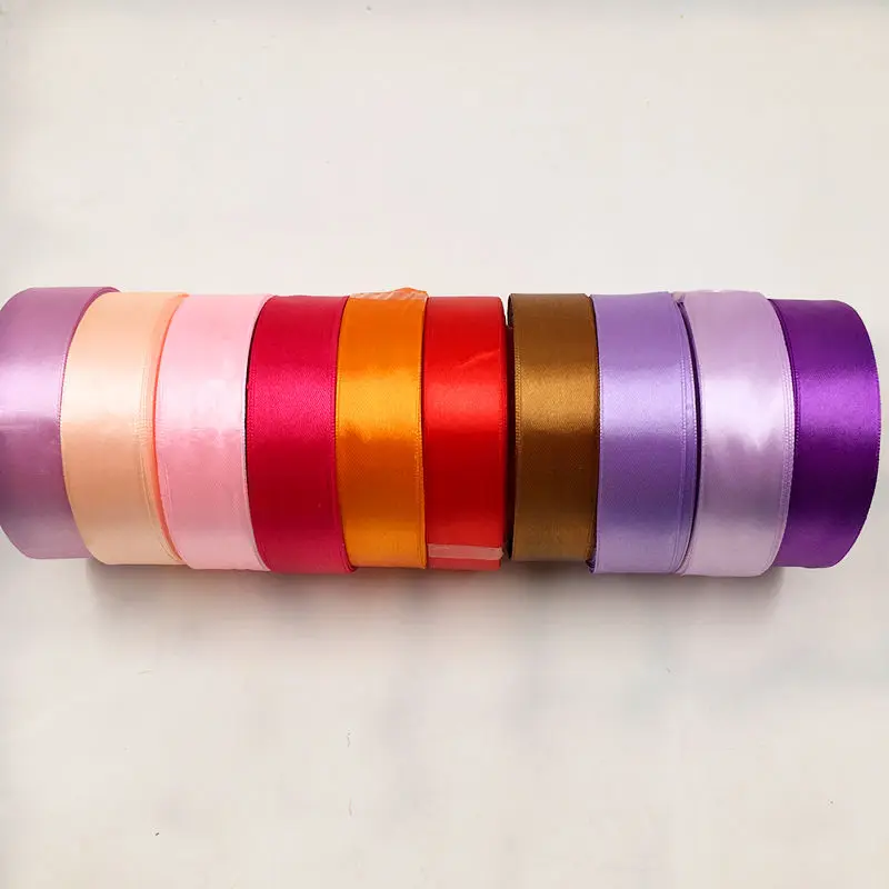 Атласная лента для украшения свадебной вечеринки 25 мм ярдов 22 м|silk ribbon supplies|party party