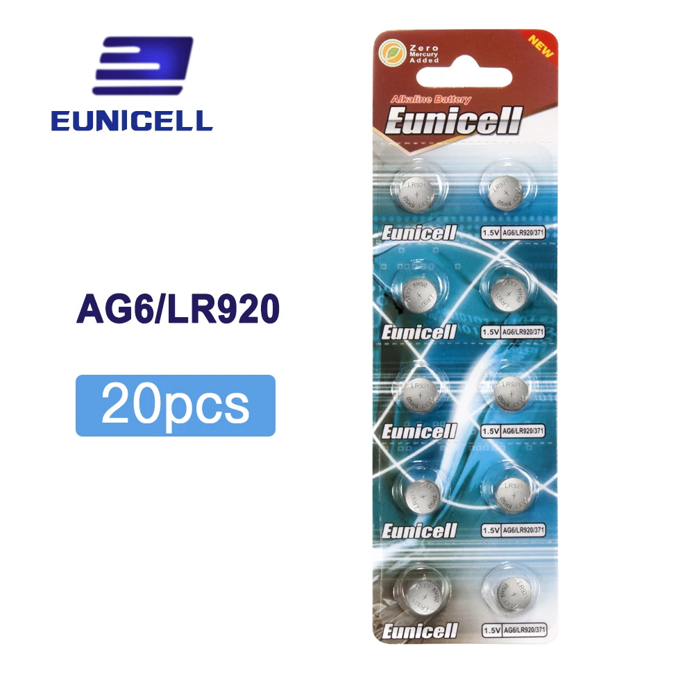 20 шт. кнопочные батарейки AG6 371 SR920SW LR920 SR927 171 370 L921 LR69 SR920 1 55 в | Электроника