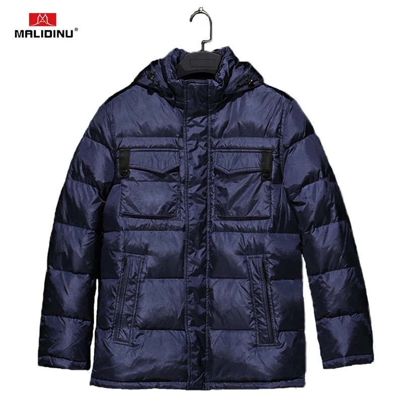 

MALIDINU 2023 Brand Down Jacket Men Winter Down Coat Parka High Quality Thick Warm Winter Jackets Mens Duck Down Coat For Men