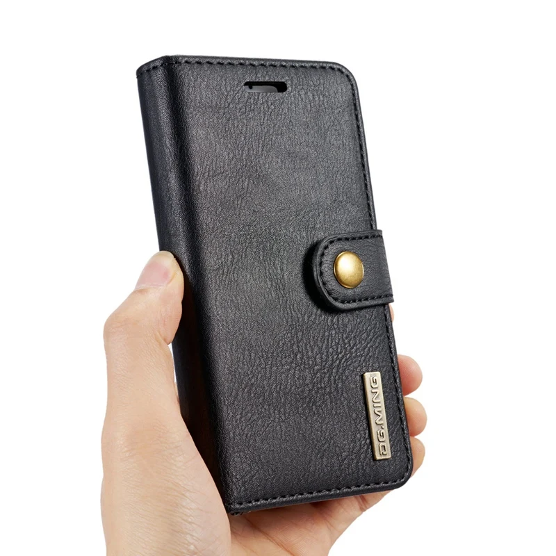 Съемная магнитных флип кожаный чехол для iPhone 6/6 s/7/8 Plus Элитный бренд кошелек слот