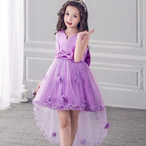 4-11Y Teenager Vestido Flower Girl Dresses Sleeveless Organza Floral Princess Bridesmaid Wedding Birthday Party Dress | Детская одежда