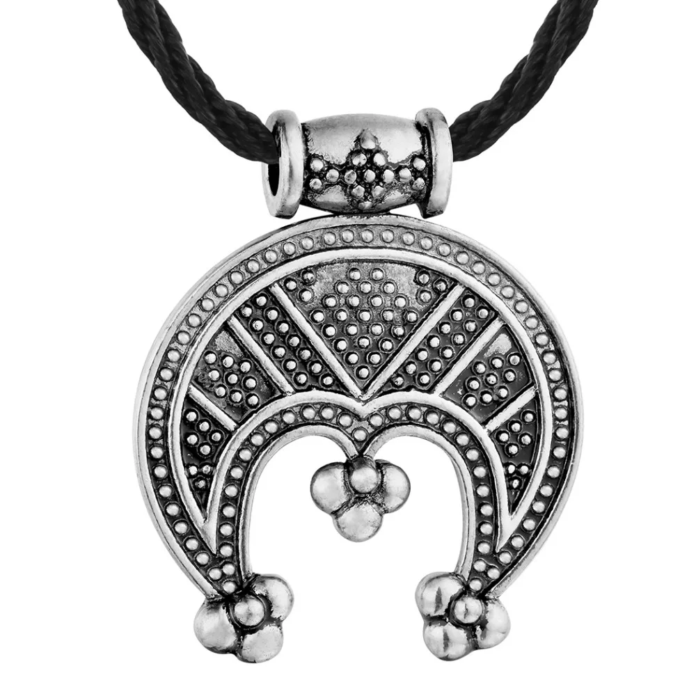 

Crescent Slavic Pendant Tricorn Lunula Womens Protection Amulet Gothic Necklace Men Jewelry