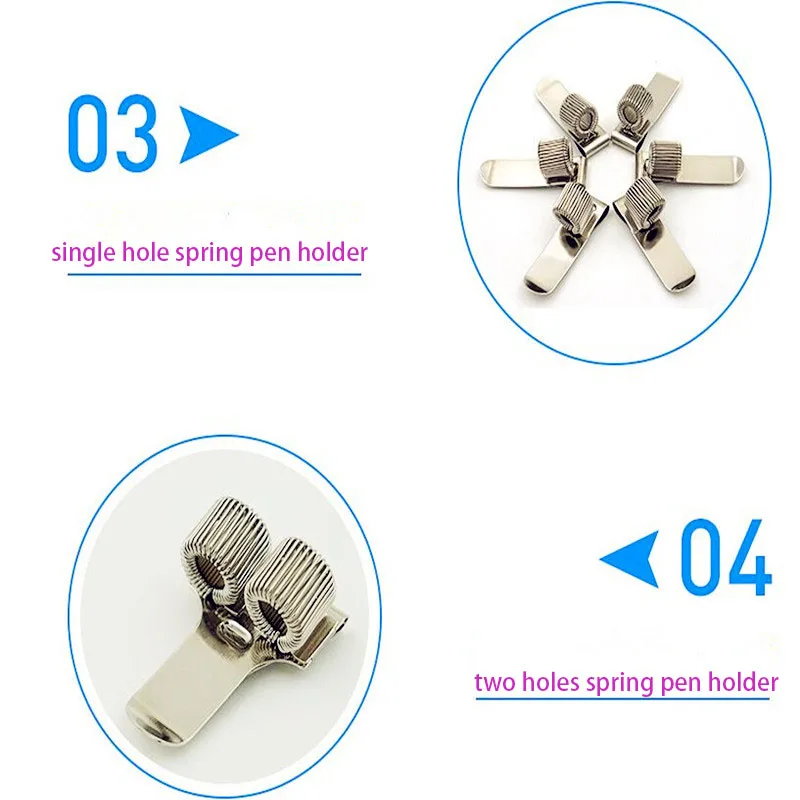 1 шт. один/двойной/тройной отверстие металла пружина для ручек держатель с карманом клип врач-медсестра форма подставка для ручек 5 цветов доступны