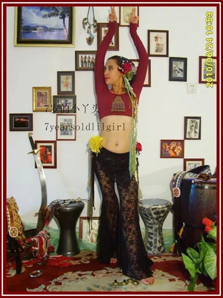 Брюки для танца живота с кружевом готические брюки юбкой DB06 39|belly dance flare pants|belly