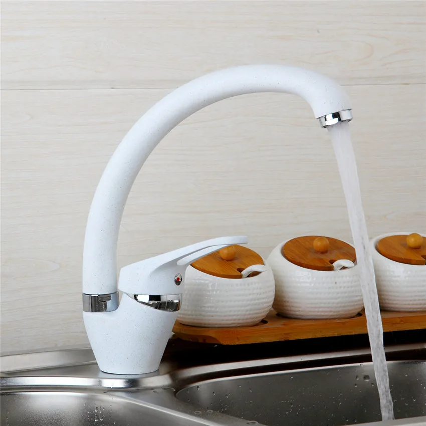 Кухонный Смеситель YANKSMART вращающийся три цвета: черный белый и хаки|kitchen faucet|colored