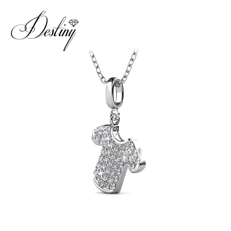 Destiny Jewellery Милая футболка небольшой кулон украшен стразами от Сваровски jewelry