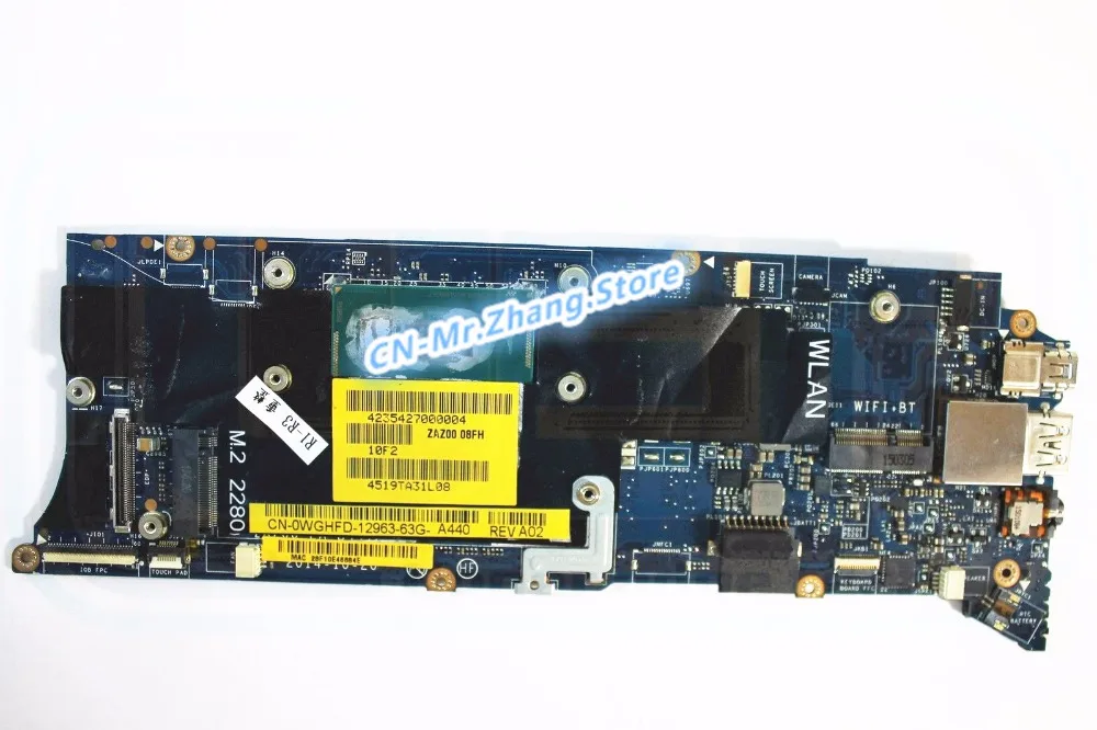 

SHELI FOR XPS 13 9343 laptop motherboard ZAZ00 W/ i5-5300U CPU 8GB RAM WGHFD 0WGHFD CN-0WGHFD LA-B441P