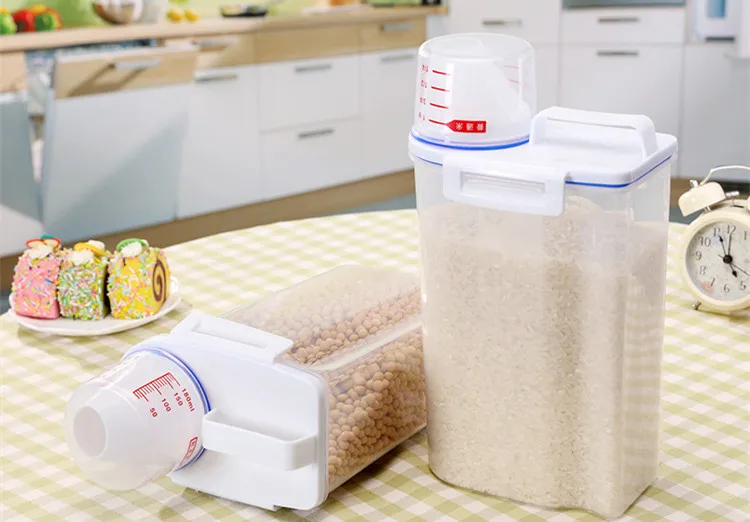 Кухонный Контейнер для риса, прозрачная ПП ниша для холодильника, коробка для хранения зерна, органайзер для дома, кухонные гаджеты, аксессуары