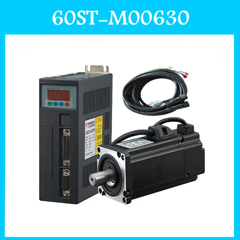 60ST M00630 220 В 200 Вт серводвигатель переменного тока 0.2KW 3000 об/мин 0.637n.m. Однофазный