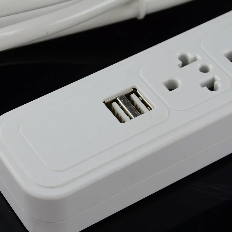 Фото Smart 3 USB-разъема, вилка стандарта США, переключатель перегрузки, защита от перенапряжения, 5 розетки, 3 USB-зарядное устройство P002 №3