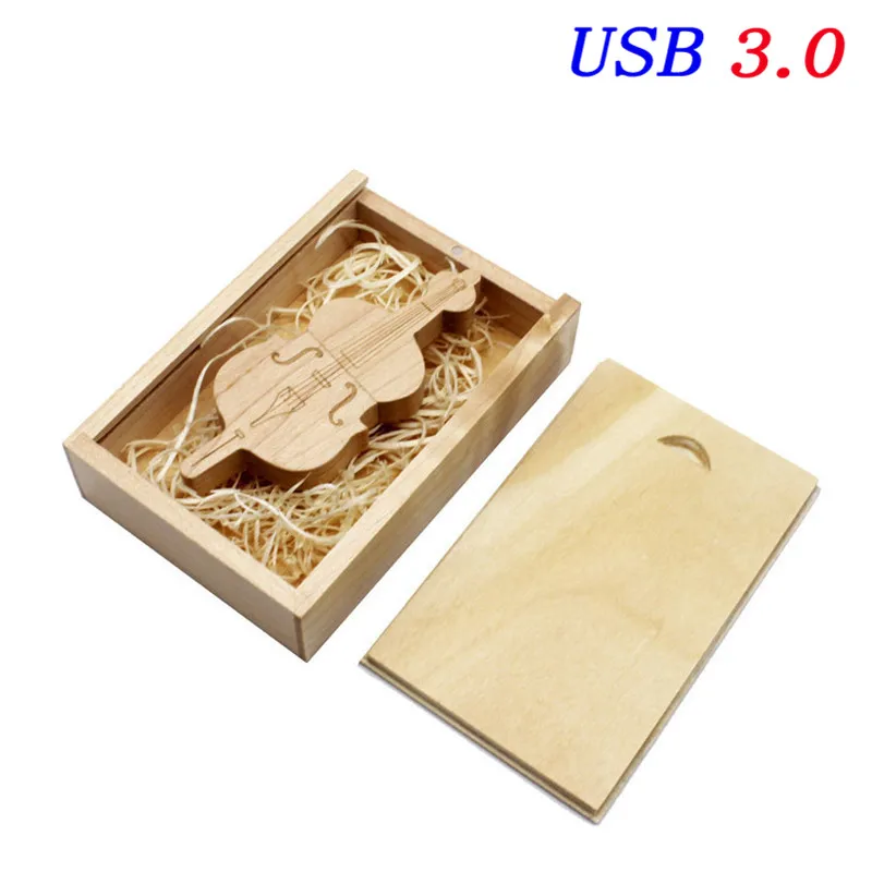 JASTER USB 3,0 логотип клиента деревянная гитара скрипка usb+ коробка USB флэш-накопитель подарок 4 ГБ 8 ГБ 16 ГБ 32 ГБ 64 ГБ(более 10 шт. бесплатный логотип - Цвет: B