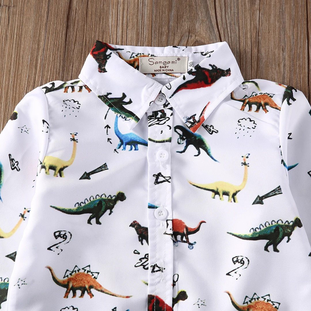 Комплект одежды для маленьких мальчиков 2 шт. рубашка джентльмена + штаны с