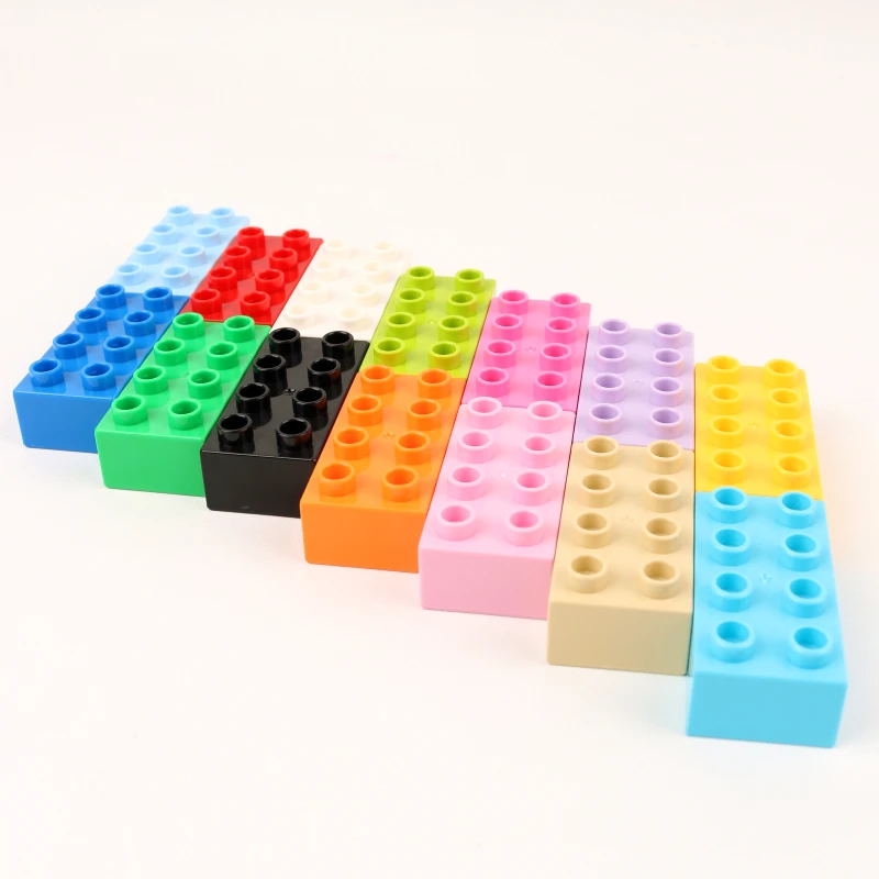 6 шт. Diy 2X4dots толстые кирпичи крупные частицы аксессуары строительные блоки
