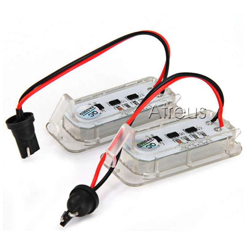 2 шт. автомобильного светодиодного фонаря для номерного знака 12В комплект лампы SMD3528 бесплатно без ошибок для Ford Focus 5D Mondeo Fiesta s-max on