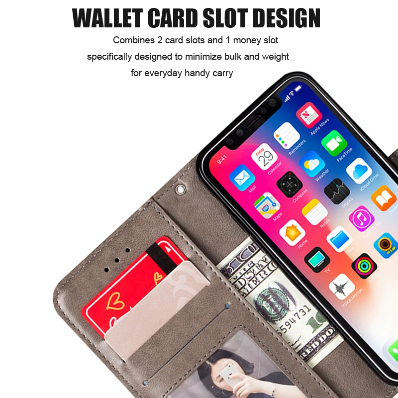 Новый кожаный чехол кошелек с откидной крышкой и подставкой для Samsung Galaxy Note 9 8 S9 S8