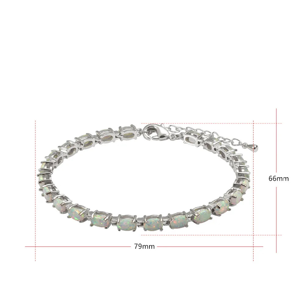 Белый огненный опал Серебро 925 пробы модный красивый браслет P335|bracelet lampwork|bracelet