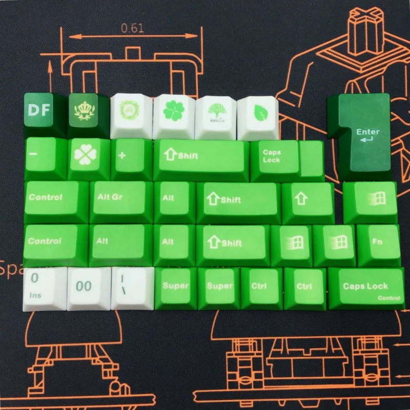 Королевская ПЕЧАТНАЯ МАШИНКА keycap красящая лента для возгонки limation pbt радужные