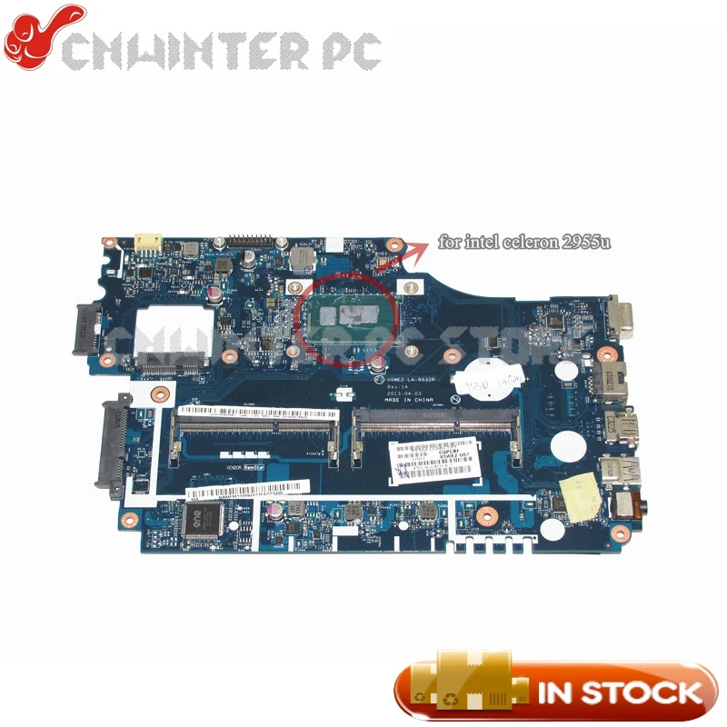 

NOKOTION NB.MFM11.00A NBMFM1100A MAIN BOARD For Acer aspire E1-532 E1-532P Laptop Motherboard V5WE2 LA-9532P DDR3L
