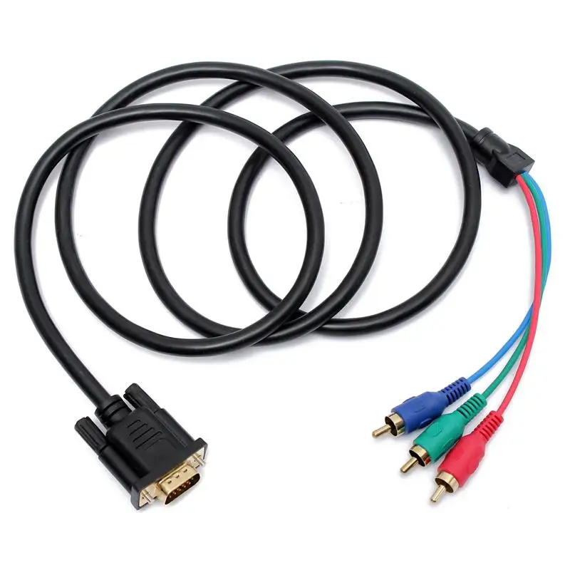 Новинка 1 5 м футов кабель VGA в 3 RCA для ноутбука 500 шт.|vga to|component cablerca component cable |
