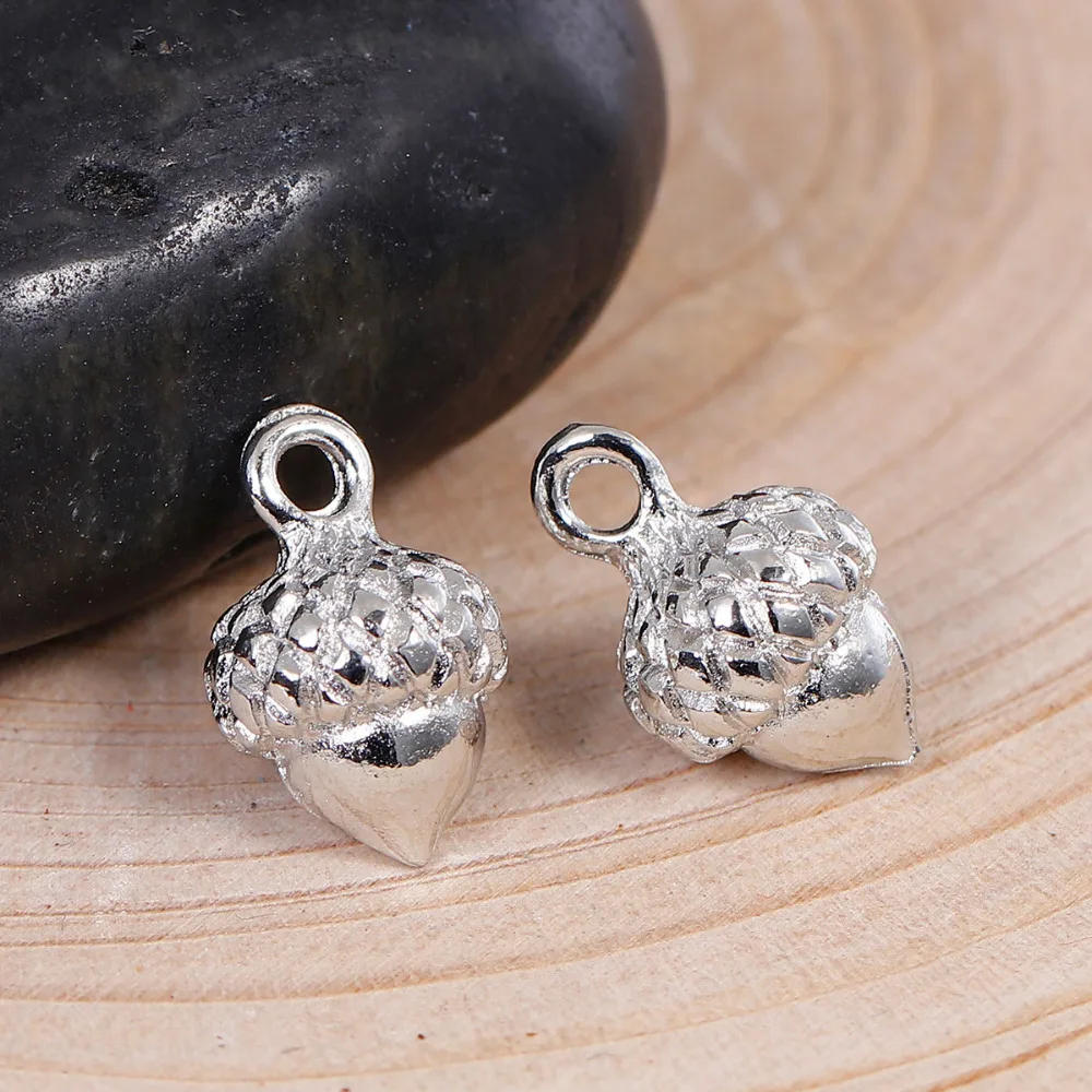DoreenBeads цинковый сплав 3D Подвески сосновый конус античная серебряная медь золото, 10 шт