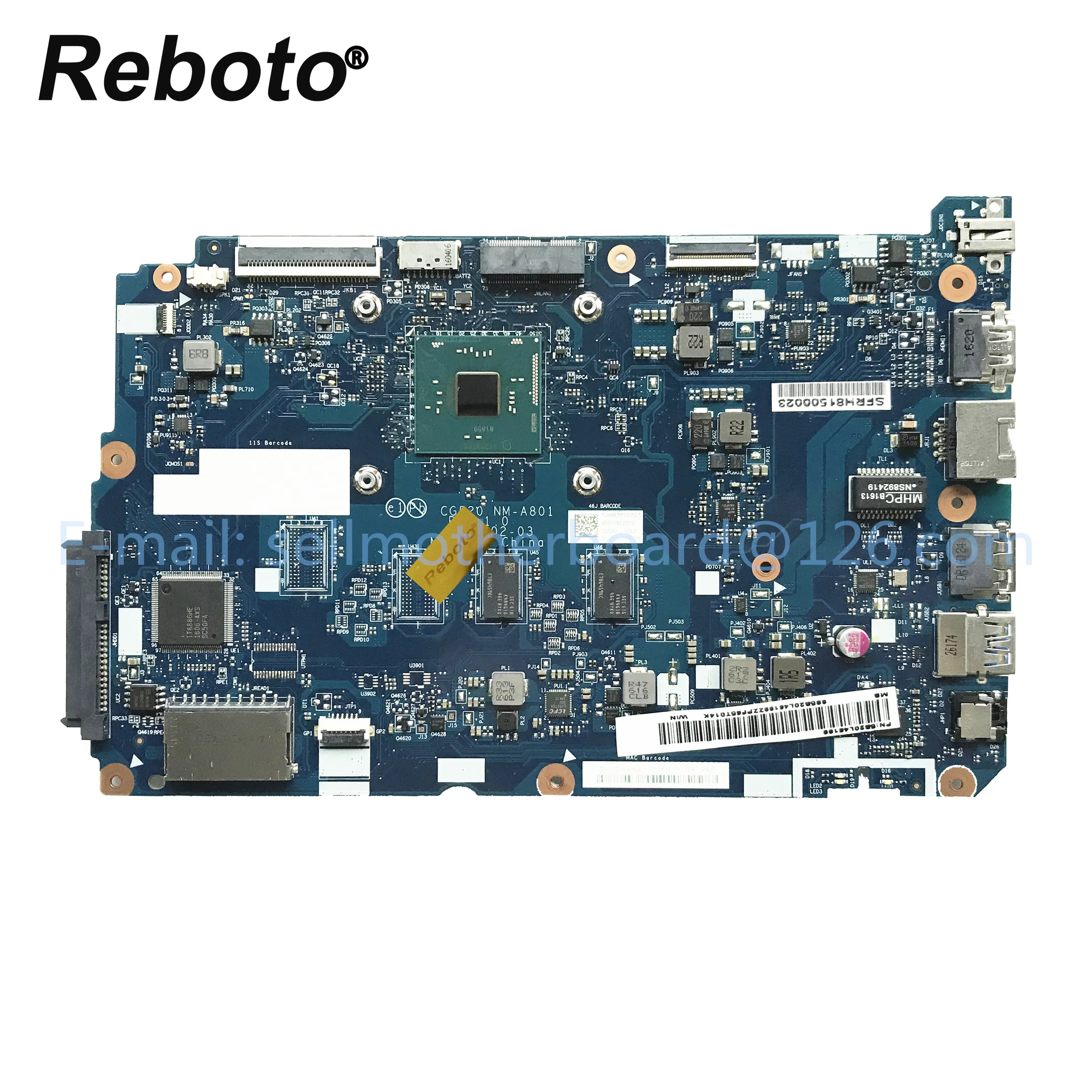 Материнская плата для ноутбука Lenovo 110 15IBR FRU 5B20L46199 CG520 NM A801 с процессором N3060 2 Гб RAM MB