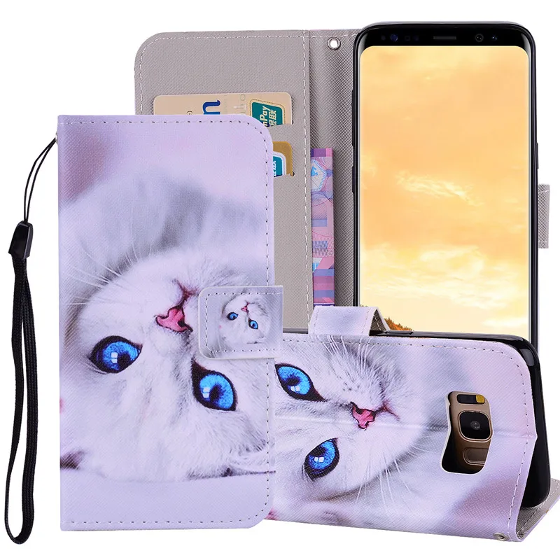 Кожаный чехол для samsung Galaxy S8 S9 плюс S7 край S5 S6 бумажник флип чехол для samsung Galaxy J3 6 J5 A3 A5 J4 J6