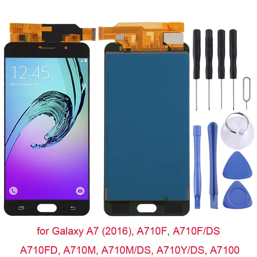 

Tested AAA Quality For Samsung Galaxy A7 (2016), A710F, A710F/DS, A710FD Replacement LCD Display+Touch Screen Digitizer Assembly