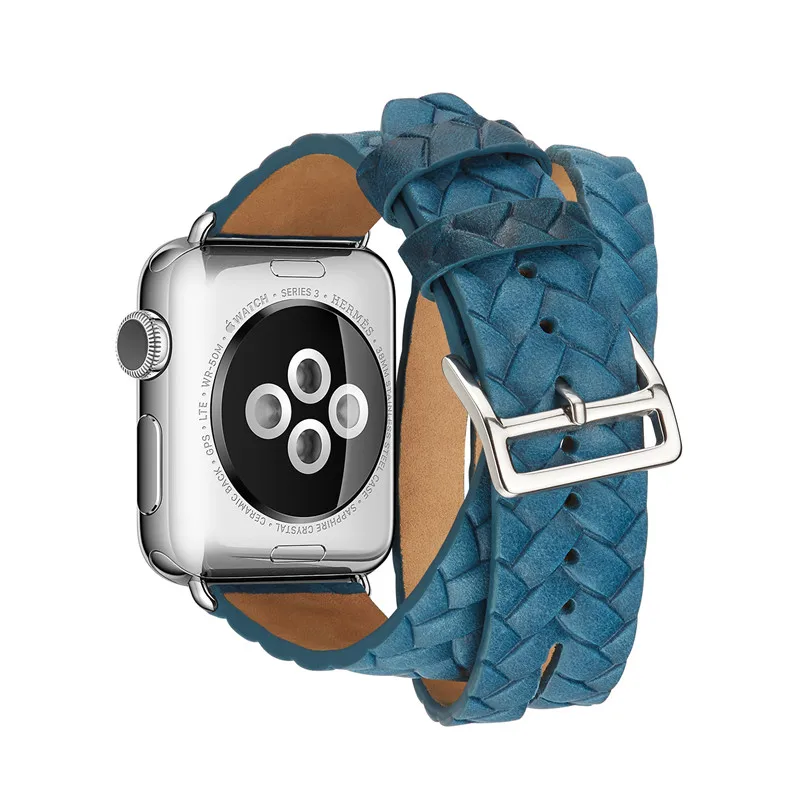 Роскошный кожаный ремешок для часов Apple Watch 44 мм 40 42 38 серии 4 3 2 1 сменный Браслет |