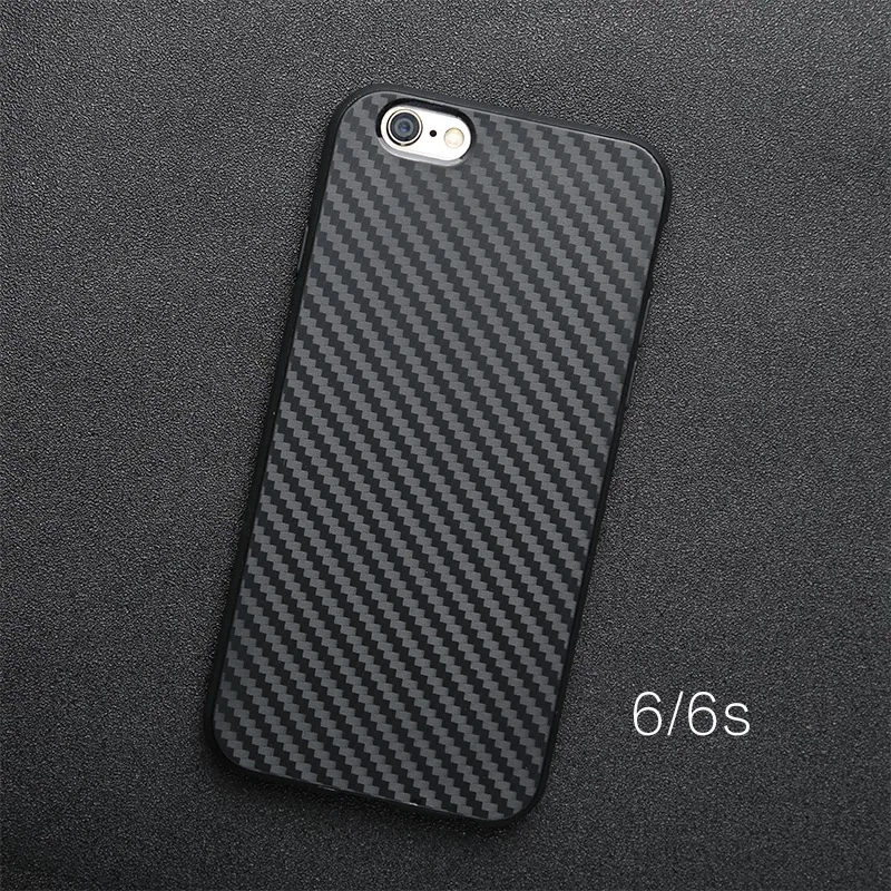 XBXcase черный чехол ТПУ для iPhone 5s 5 SE 6 S 7 8 Plus мягкая задняя крышка из углеродного
