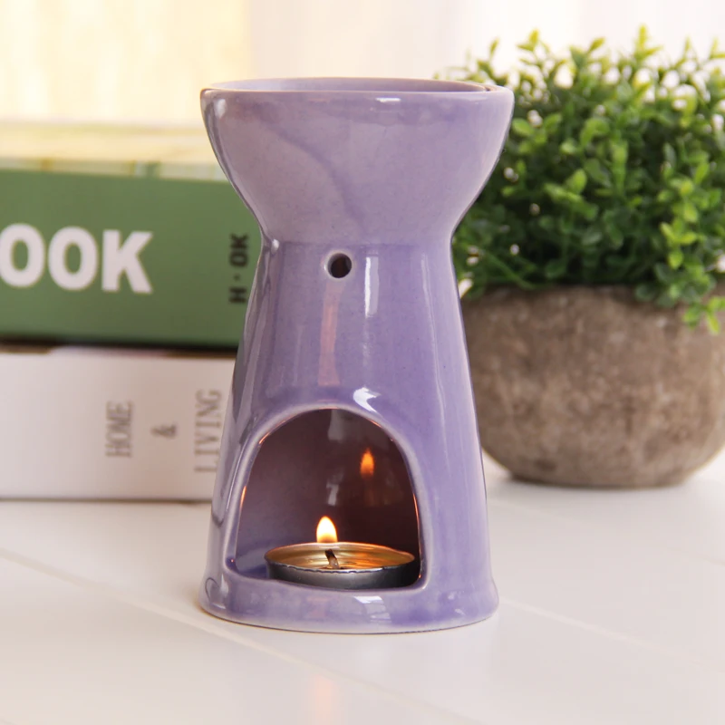 Элегантные фиолетовые/Белые Керамические ароматические свечи Аромалампа Frgance