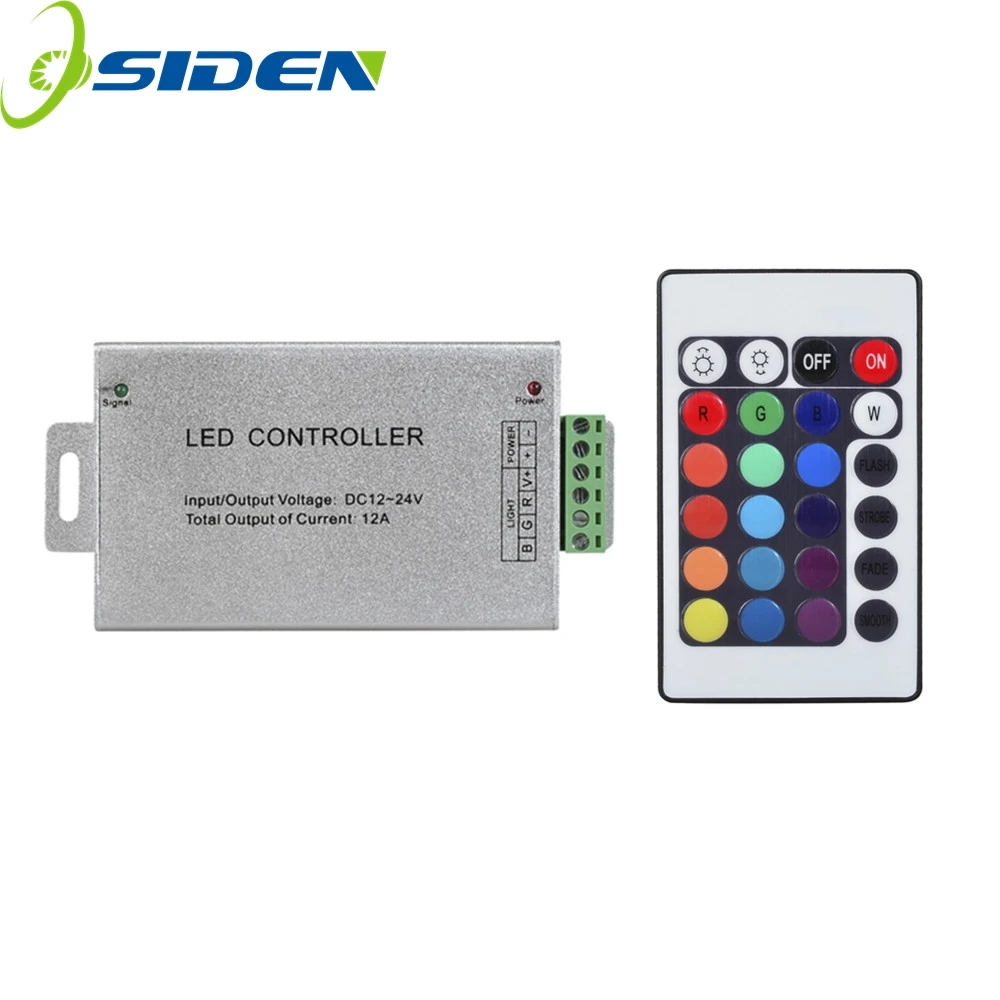 Контроллер RGB для светодиодных лент SMD 3528 5050 RGB|24key ir remote controller|led rgb controllerrgb controller |