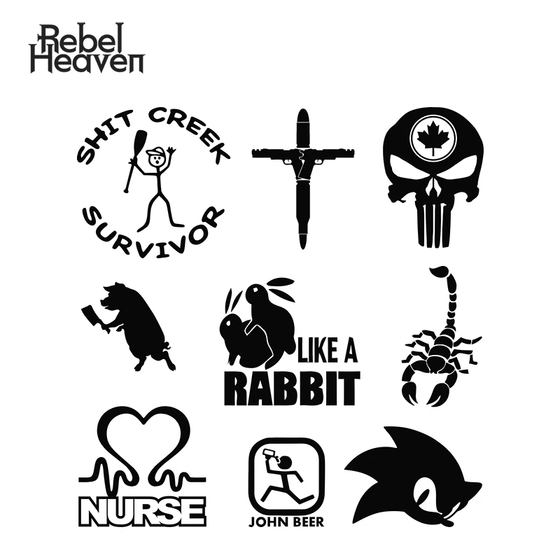 Rebel Heaven автомобильный Стайлинг забавная JDM наклейка медсестры Любовь Свинья