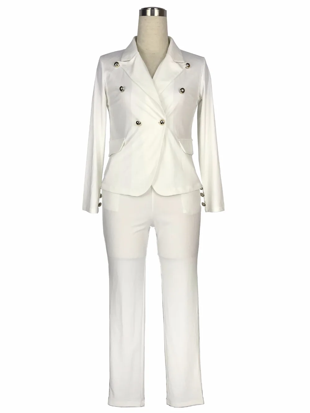 Work Pant Suit OL 2 Piece Set for Women Business Interview Suit Set Uniform Blazer Pencil Pant Office Lady Suit Black White