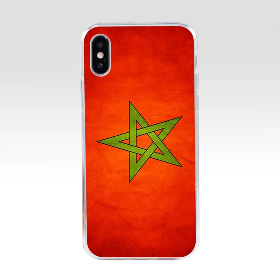 47H Morocco Flag Soft Silicone Tpu Cover phone Case for iphone 5 5s se X XR XS Max case | Мобильные телефоны и аксессуары
