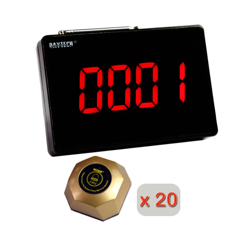 DAYTECH система вызова ресторанный пейджер официант сервис кнопка гость 1 дисплей и